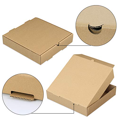 MALANI STORES Corrugated Kraft Cardboard Brown Color pizza box (7X7X1.5 inch) Pack of 50 - Image 5