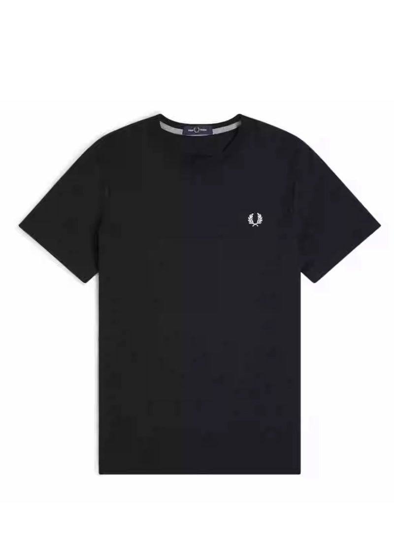 FRED PERRY Fred Perry Men's short sleeve T-shirt Summer casual wheat embroidery pure cotton crew neck simple base 