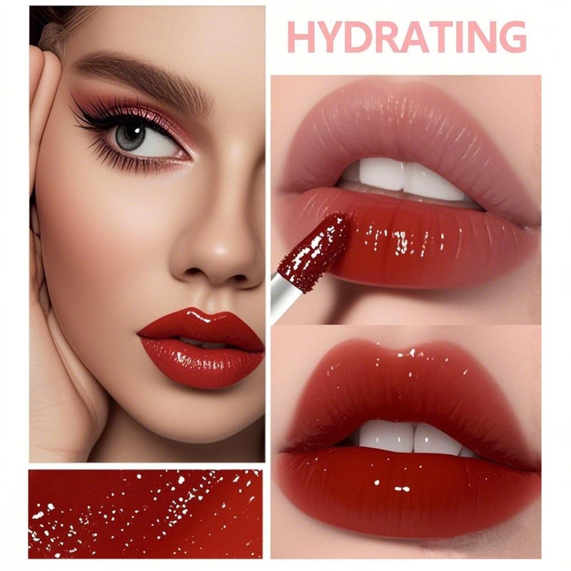 Eakroo 6 Colors Lip Tint Stain Mini Liquid Lipstick, Korean Lip Gloss for Women, Liquid Blush, Lip Plumper Gloss, Lip Makeup, Non-Stick Cup, Lightweight, High Pigment, Long-Lasting, Vivid Color - Image 2