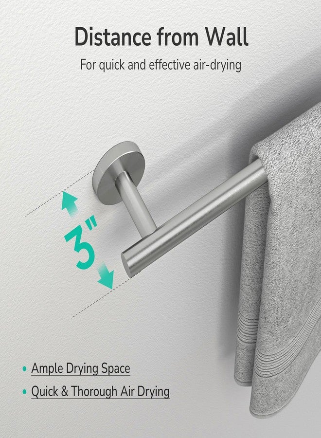 USHOWER Brushed Nickel Bath Towel Bar, 30-Inch Towel Rack for Bathroom Wall Mounted, Thicken SUS304 Stainless Steel Towel Rod (Total Length 32-Inch) - Image 5