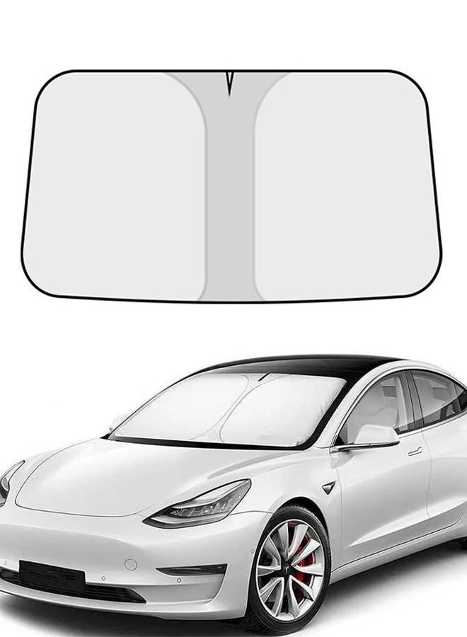 Car Windshield Sunshade, Foldable Windshield Cover Sun Visor, Suitable for Small Sedans and Hatchbacks like Kia Picanto, Mazda 3, Nissan Sunny - Image 1