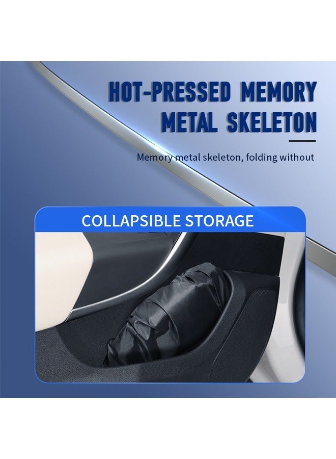 Car Windshield Sunshade, Foldable Windshield Cover Sun Visor, Suitable for Small Sedans and Hatchbacks like Kia Picanto, Mazda 3, Nissan Sunny - Image 2