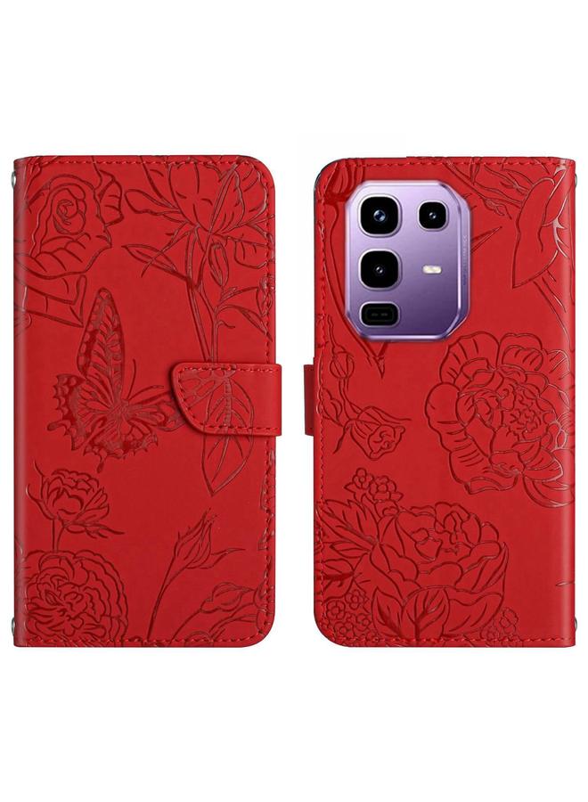 S-TOP Case For Infinix Note 50 Pro 4G / Note 50 4G Skin Feel Butterfly Embossed Flip Leather Phone Case - Image 1