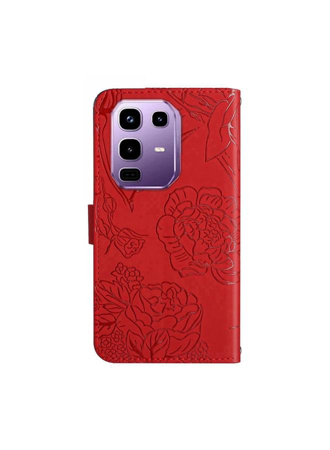 S-TOP Case For Infinix Note 50 Pro 4G / Note 50 4G Skin Feel Butterfly Embossed Flip Leather Phone Case - Image 3
