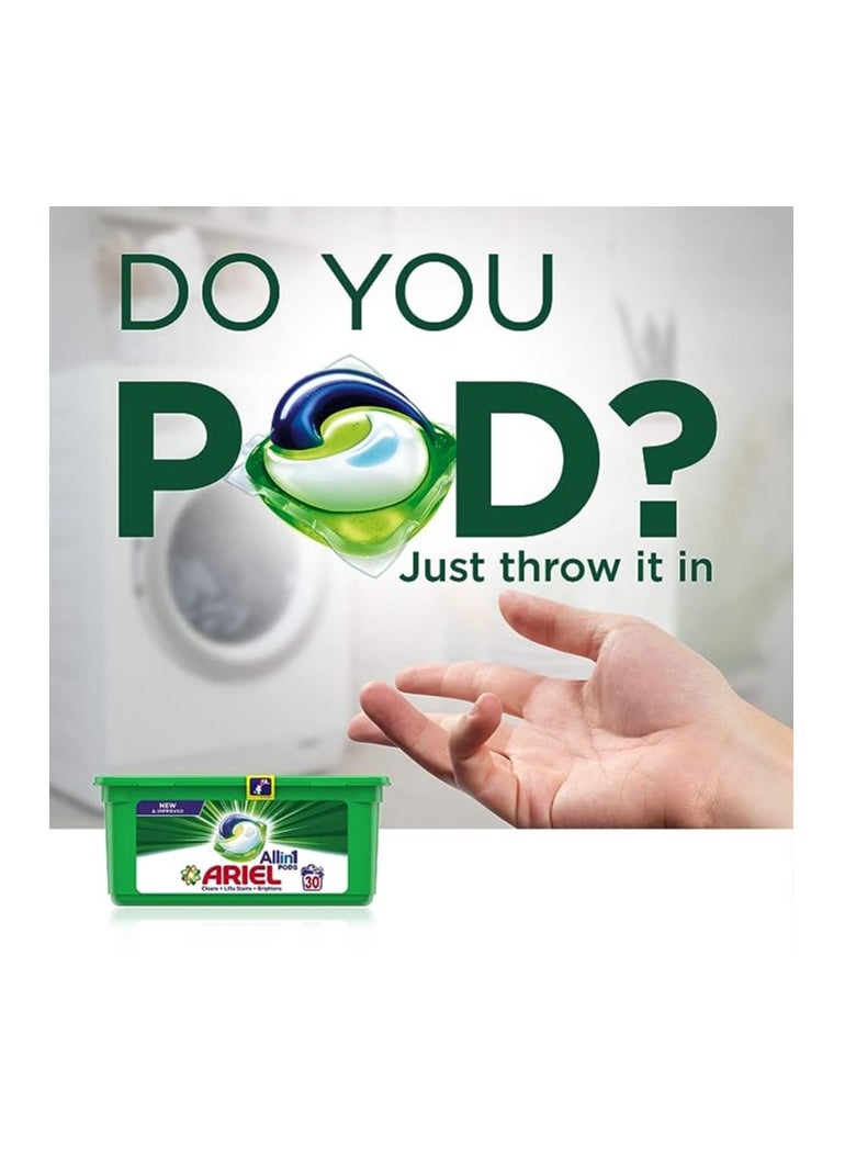Ariel All in 1 Laundry Detergent Pods, Original Scent, 30 Count  - Image 2