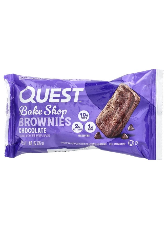 QUEST NUTRITION - Quest Nutrition, Bake Shop Brownies, Chocolate, 4 Brownies, 1.98 oz (56 g) Each - Image 1