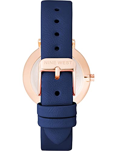 Nine West Dress Watch (Model: NW/2346RGNV), Navy/Rose Gold - Image 4