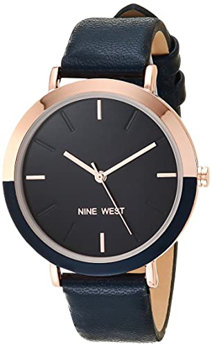 Nine West Dress Watch (Model: NW/2346RGNV), Navy/Rose Gold - Image 2