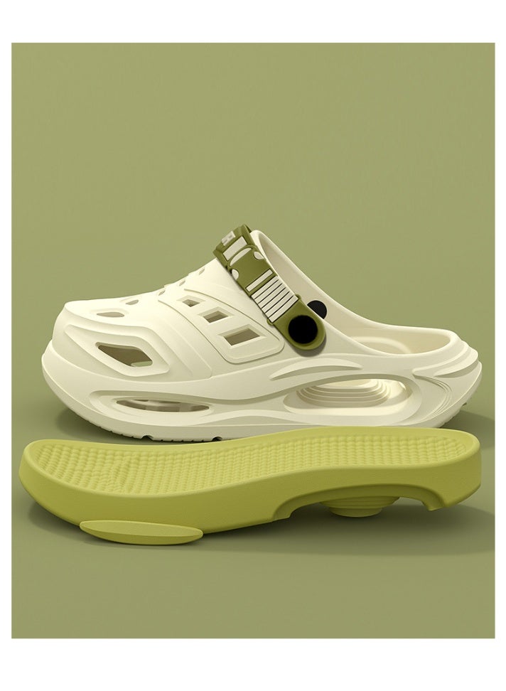 Cloud Slides for Men & Women with Removable Cushion Insole, EVA Shock Absorption, Breathable Hollow Design, Odor-Resistant Material, Lightweight Slip-On Sandals, Double-Layer Comfort Sole, Soft Non-Slip Bathroom & Beach Clogs, Quick-Dry Casual Indoor Outdoor Shoes for Summer, Home, Travel, Garden, Pool, Shower and Daily Walking - Image 2