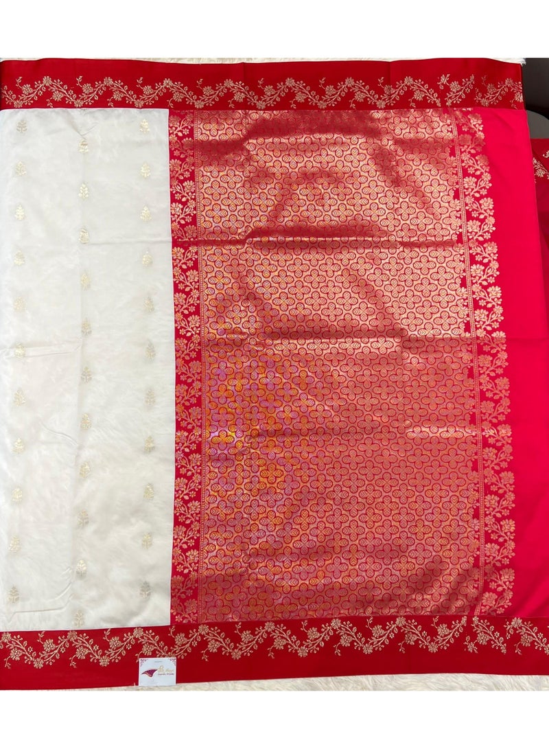 ساري بناراسي شبه حرير - Image 1