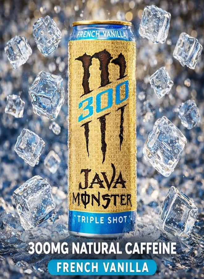 Monster Energy Java 300 Triple Shot French Vanilla (Pack Of 3) 443ml Can By COUGAR | High Caffeine Energy Coffee Drink | Smooth Coffee with French Vanilla Flavor | Ready to Drink Energy Beverage | Boost Focus & Energy - (Imported-USA) - Image 3