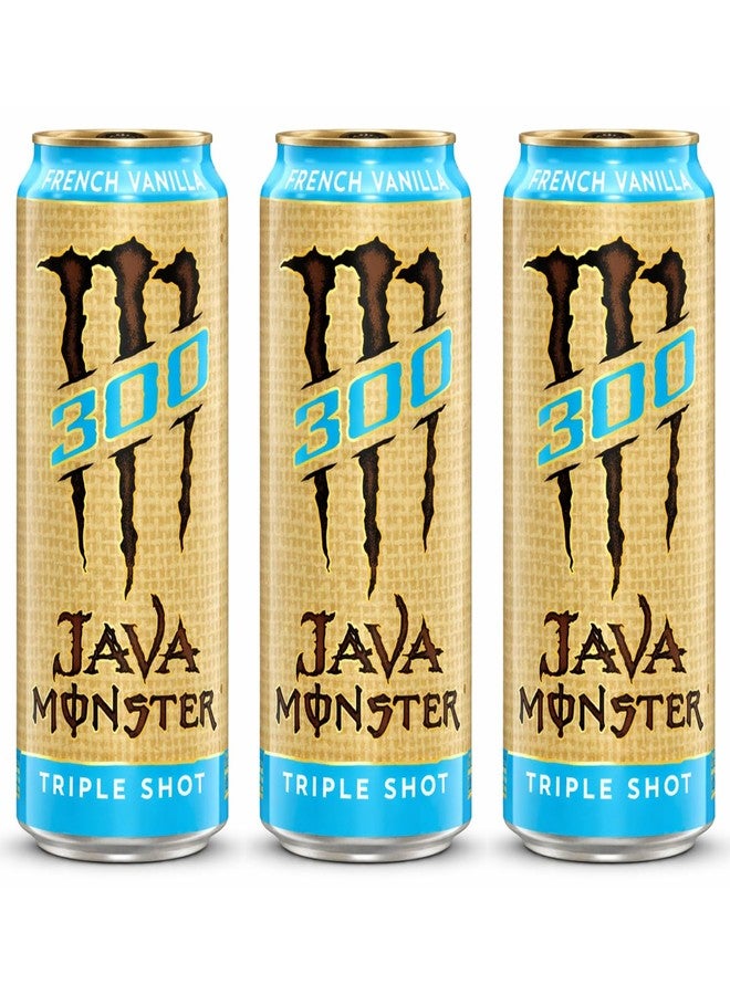 Monster Energy Java 300 Triple Shot French Vanilla (Pack Of 3) 443ml Can By COUGAR | High Caffeine Energy Coffee Drink | Smooth Coffee with French Vanilla Flavor | Ready to Drink Energy Beverage | Boost Focus & Energy - (Imported-USA) - Image 1