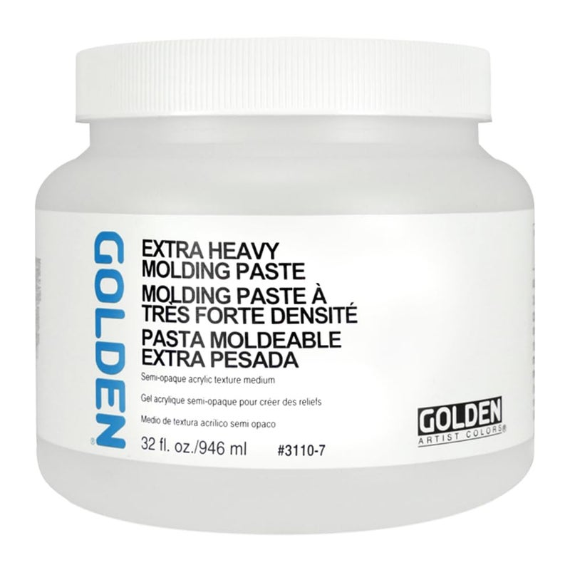 GOLDEN Extra Heavy Molding Paste, 32 fl. oz. Jar, Professional Acrylic Paste Medium, Semi-Opaque - Image 1