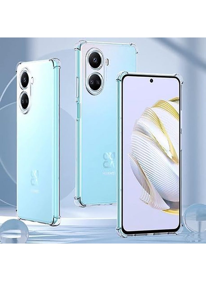 Theodor Huawei Nova 12 SE Clear Case, Shock-Absorption TPU Cell Phone Cover with Reinforced Corners, Soft Flexible & Crystal Clear Protective Bumper Case - Image 4