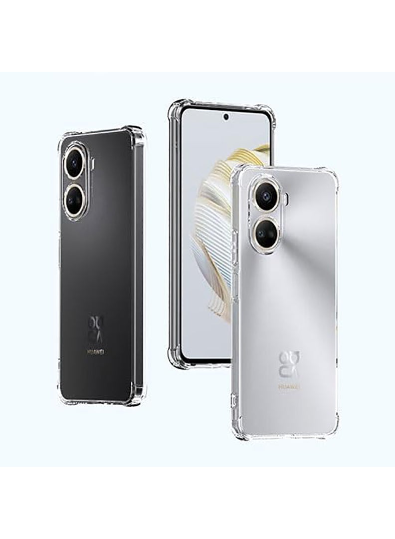 Theodor Huawei Nova 12 SE Clear Case, Shock-Absorption TPU Cell Phone Cover with Reinforced Corners, Soft Flexible & Crystal Clear Protective Bumper Case - Image 3