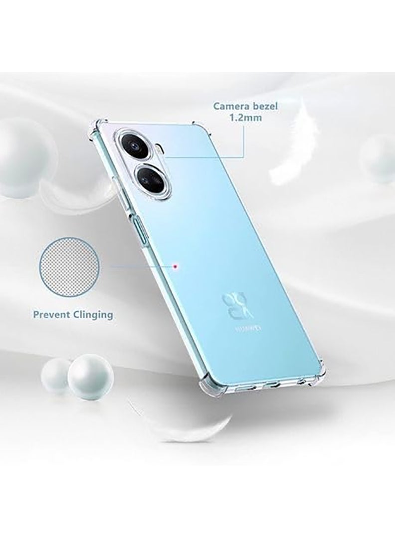 Theodor Huawei Nova 12 SE Clear Case, Shock-Absorption TPU Cell Phone Cover with Reinforced Corners, Soft Flexible & Crystal Clear Protective Bumper Case - Image 2