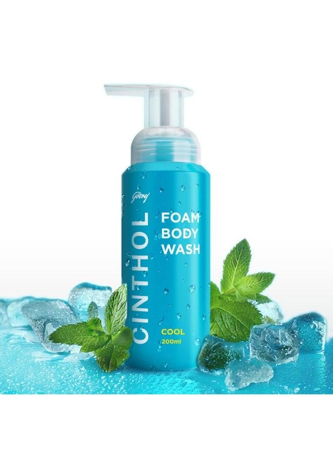 Cinthol Cool Foam Body Wash (200ml) | Unique Foam Formula for Moisturized & Irresistibly Soft Skin | Suitable for All Skin Types - Image 1