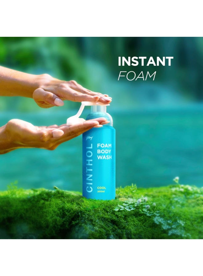 Cinthol Cool Foam Body Wash (200ml) | Unique Foam Formula for Moisturized & Irresistibly Soft Skin | Suitable for All Skin Types - Image 2