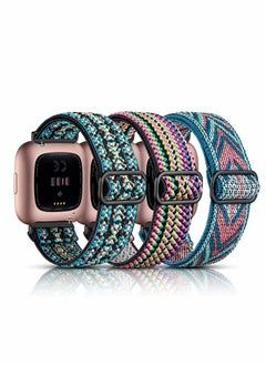 Y&D Elastic Bands Compatible with Fitbit Versa 2 Adjustable Soft Stretchy Loop Bracelet Watch for Women Men  - Image 1