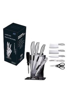 AGD 5-Piece Knives Set With Stand Silver/Black YG-612  - Image 2