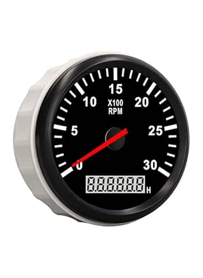 Marine Tachometer 85mm IP67 Waterproof LCD Hour Counter Red Backlight For Boats - Image 1
