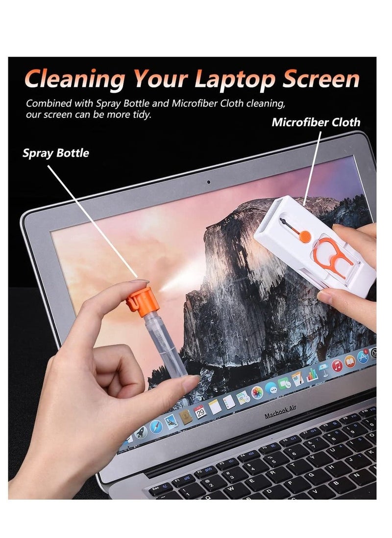 Generic - Keyboard Cleaning Brush Kit 11 in 1 Electronics Cleaning Set Multi Cleaner Tool Multi-Function Cleaning Kit for Phone Camera Lens Computer with 3ml Mist Spray New Compact Design - Image 1