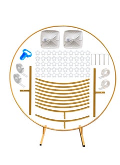 xppier 1.5m Diameter Metal Balloon Arch Kit with Base, Adjustable Balloon Arch Stand Kit for Outdoors Indoor for Wedding Baby Shower Birthday Party Supplies Decorations  - Image 1