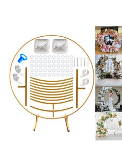 xppier 1.5m Diameter Metal Balloon Arch Kit with Base, Adjustable Balloon Arch Stand Kit for Outdoors Indoor for Wedding Baby Shower Birthday Party Supplies Decorations  - Image 3