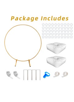 xppier 1.5m Diameter Metal Balloon Arch Kit with Base, Adjustable Balloon Arch Stand Kit for Outdoors Indoor for Wedding Baby Shower Birthday Party Supplies Decorations  - Image 4