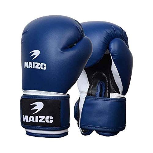 Maizo Pro Training Moulded Padding Gloves/Fighting & Kickboxing Gloves/Training Gloves for Combat, Matches & Practice for Men & Women (6oz, Blue White Black) - Image 2