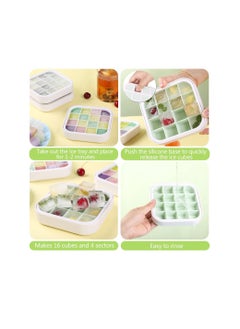 Y&D Ice Cube Tray, 16 Cell Silicone Mold Trays with Lid, Square Mold, Soft and Easy Release, BPA Free, Stackable Reusable, Used to Make Cubes for Drink  - Image 3