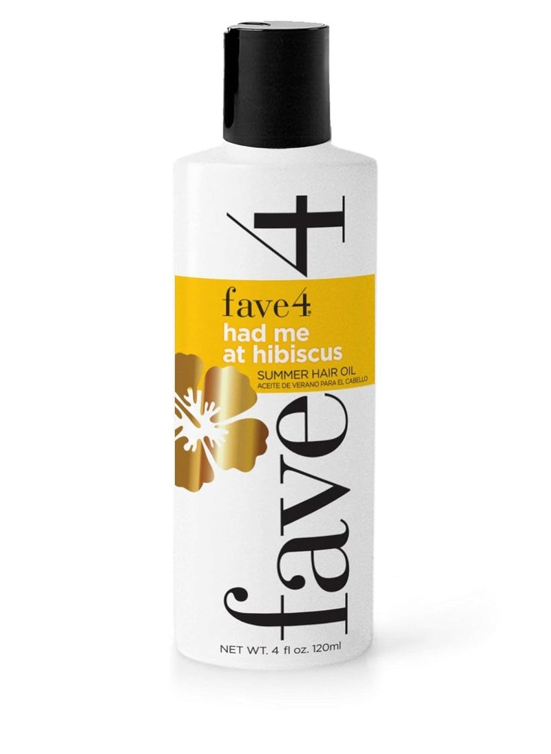 fave4 hair - fave4 hair Had Me at Hibiscus Hair Oil, Super 7 Blend to Boost Strength & Retain Moisture, 3.4 oz - Image 1