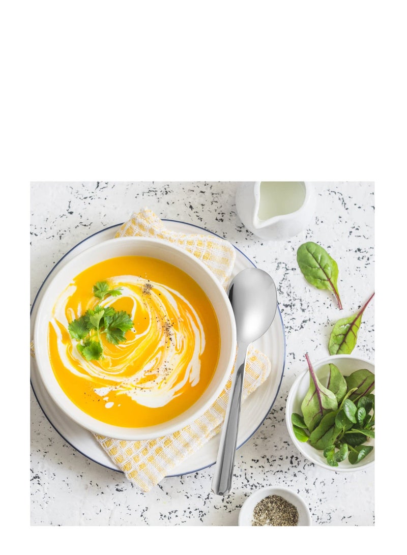 NIBEMINENT Restaurant Catering Serving Utensils, Advanced Performance Skimmer Perforated, Stainless Steel Spoons Set, for Buffet Can Banquet Cooking Kitchen x2, Slotted x2 - Image 4