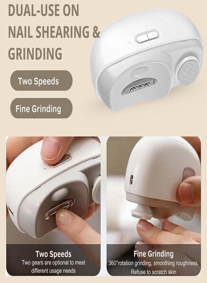 SIGNAXO مقص أظافر كهربائي SIGNAXO | مقص أظافر قابل لإعادة الشحن 2 في 1 مع ضوء LED ومبرد أظافر | آلة قص أظافر أوتوماتيكية للبالغين والأطفال والرضع | أداة عناية ذكية للمنزل - Image 4