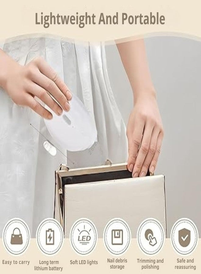SIGNAXO مقص أظافر كهربائي SIGNAXO | مقص أظافر قابل لإعادة الشحن 2 في 1 مع ضوء LED ومبرد أظافر | آلة قص أظافر أوتوماتيكية للبالغين والأطفال والرضع | أداة عناية ذكية للمنزل - Image 3