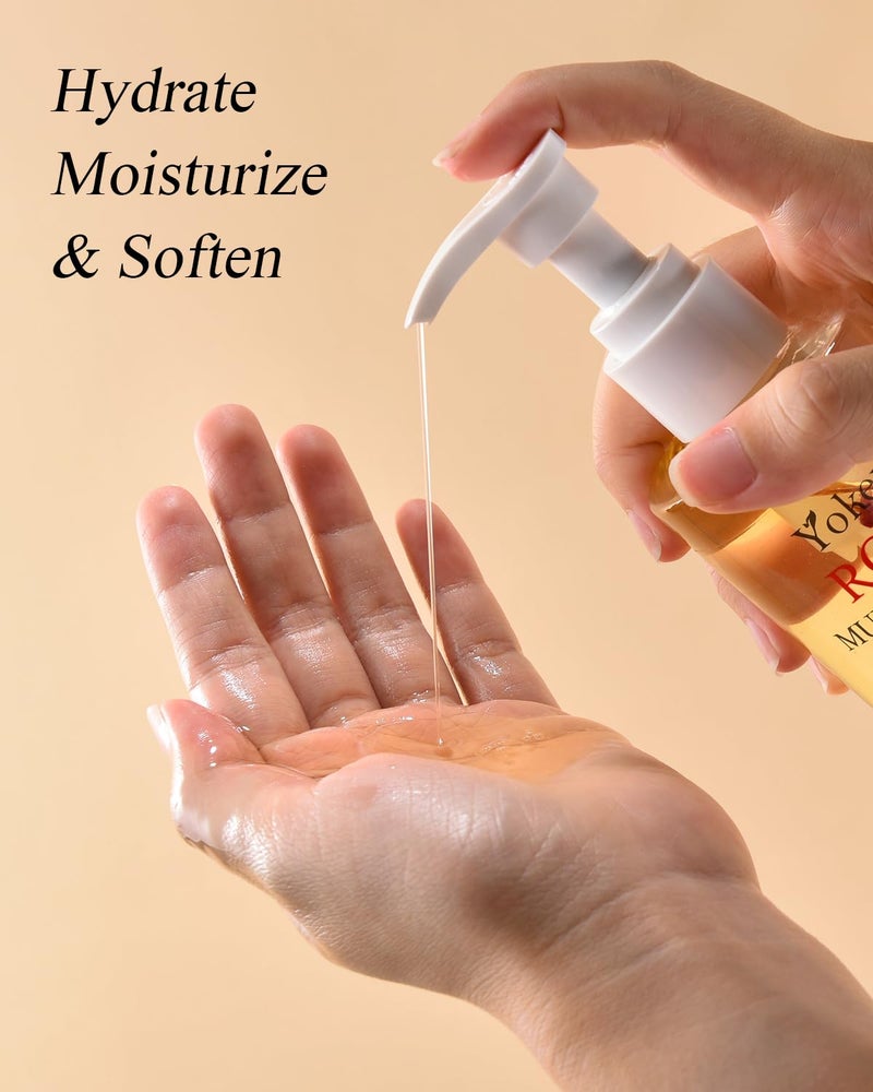 Yoken Multi-Used Body Oil For Skin USDA Certified,Face,Hair and Nails,Multi Purpose Organic oil With Rose Petals,Vitamin E & Almond Oil Nourishing & Hydrating ,Body Oil for Moisture & Skin After Bath Oil - Image 3