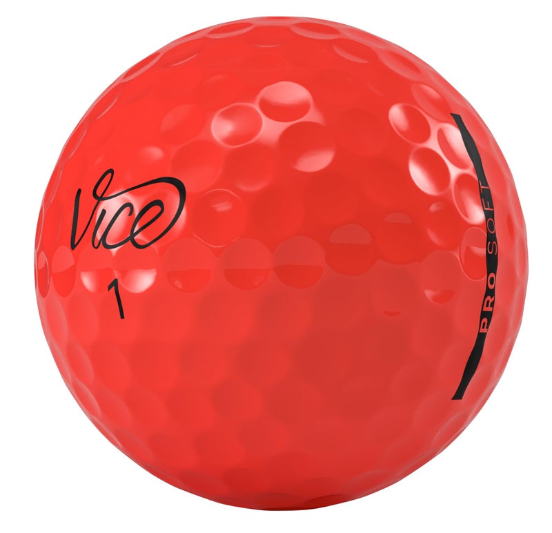 VICE Golf Pro Soft Golf Balls, Red - Image 3