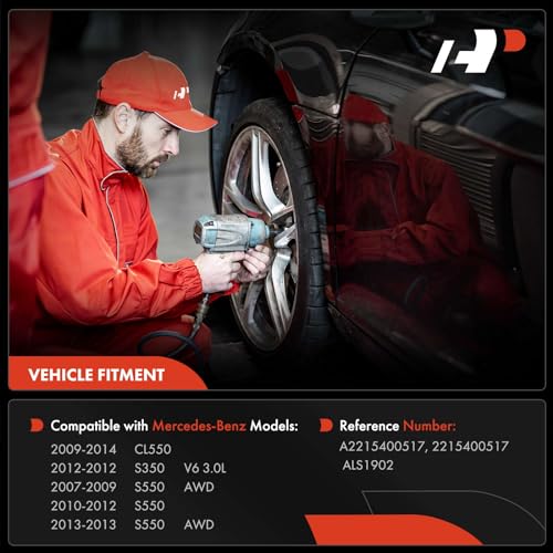 A-Premium ABS Wheel Speed Sensor Compatible with Mercedes-Benz Models - CL550 2009-2014, S350 2012, S550 2007-2013 - Front Driver or Passenger Side, Replace# A2215400517 - Image 2