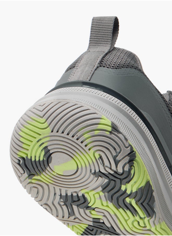 Boys' Pull Tab Detail Sports Shoes with Hook and Loop Closure