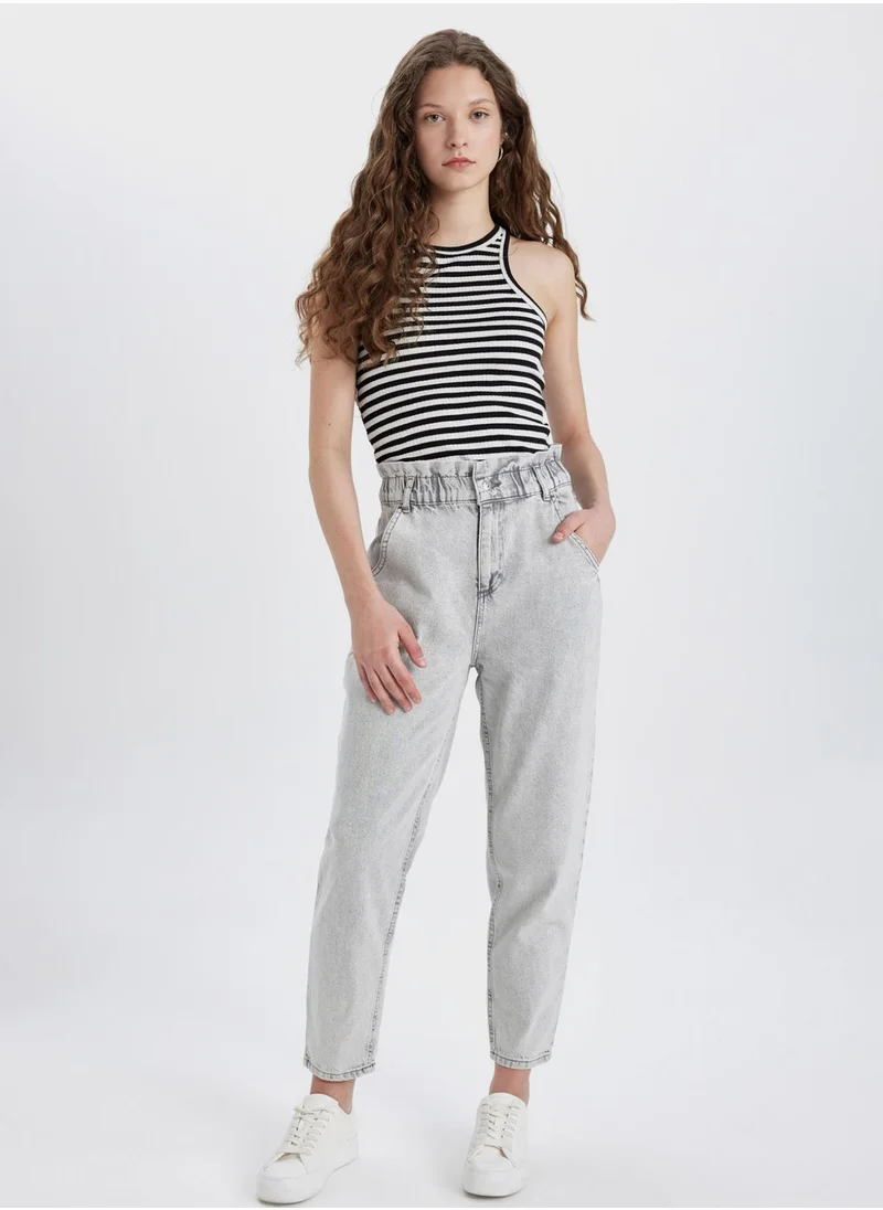 ديفاكتو Paperbag Fit High Waist Jeans