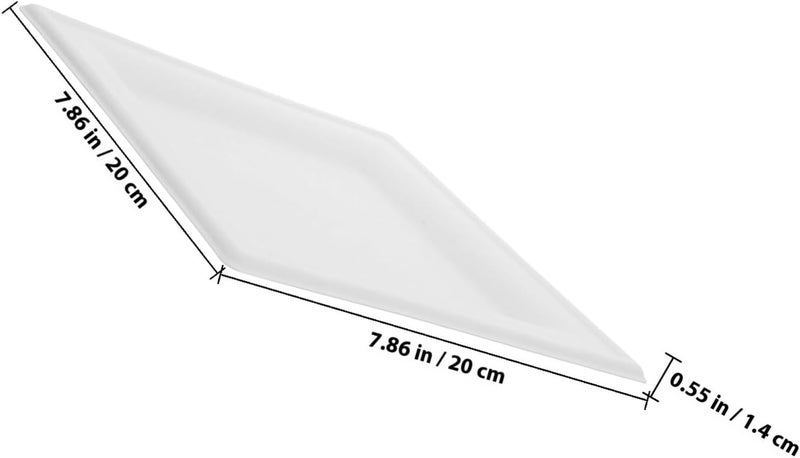 50pcs Disposable Paper Plates 8-inch Thickened White Square Party Food Plates Multi-function Cake Trays for Outdoor Picnic and Bbq - Image 2