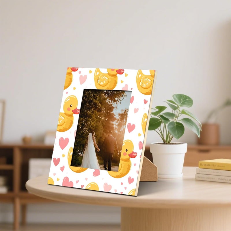 إطار صورة بطة لطيف، إطار صورة مقاس 11x14 للعرض على الطاولة أو الجدار، يتسع لـ 8x10 أو 11x14 صور باللون الوردي - Image 5