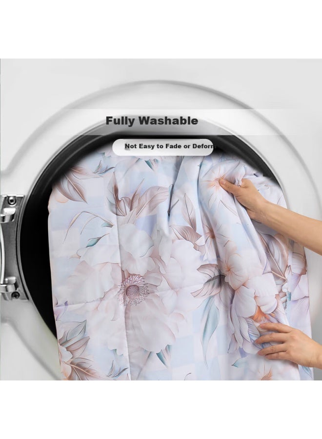 Fuanna Summer Washable Seven-hole Fiber Antibacterial Air Conditioning Quilt Double Extra Large Quilt Core 230*229cm - Image 4