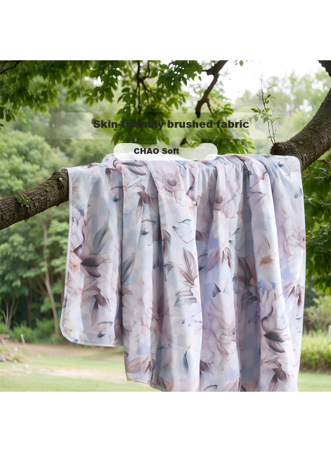 Fuanna Summer Washable Seven-hole Fiber Antibacterial Air Conditioning Quilt Double Extra Large Quilt Core 230*229cm - Image 3