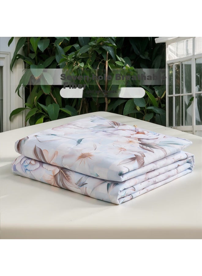Fuanna Summer Washable Seven-hole Fiber Antibacterial Air Conditioning Quilt Double Extra Large Quilt Core 230*229cm - Image 2