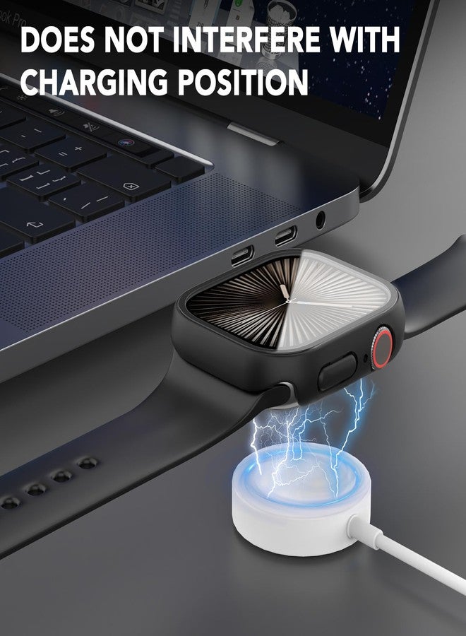 SPGUARD حافظة صلبة واقية كاملة من SPGUARD 2 عبوة متوافقة مع ساعة آبل سيريس 11/10 46 مم، مع واقي شاشة زجاجي مقسى مقاوم للخدش، غلاف وجه فيلم HD لملحقات iWatch S11 S10 - Image 5
