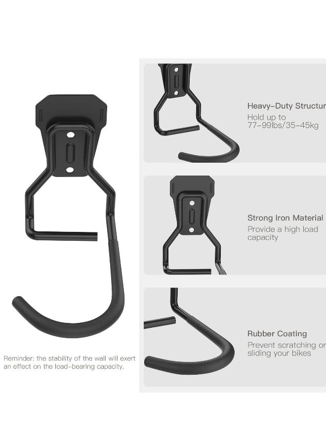 Generic Heavy Duty Bike Wall Mount Hanger for Garage Vertical Storage Space Saver Bike Hooks  - Image 4