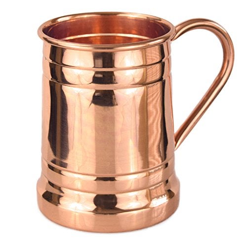 Artisan's Anvil PURE COPPER BEER MUG Unique Tankard Look Handmade 100 Pure Copper Beer Stein Solid No Lining Polished Inside Out 18 oz Ice Cold Beer Moscow Mules Recipes Ebook - Image 1