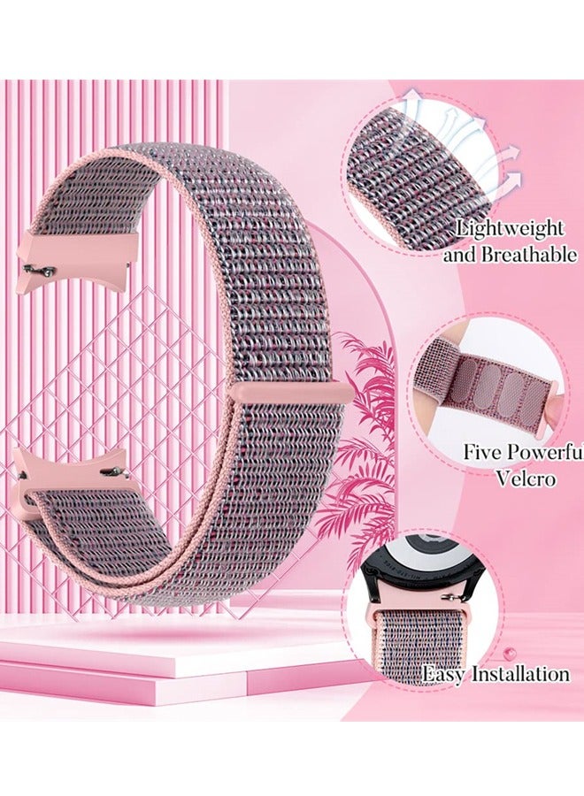 حزام من النايلون متوافق مع ساعة Samsung Galaxy Watch 6 Classic 47/43mm Galaxy Watch 6 40/44mm نهاية منحنية لا توجد فجوات حزام خفيف الوزن مسامي - Image 3