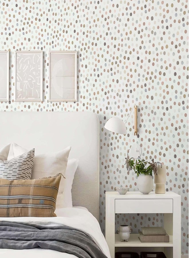 Ismoon Colorful Wallpaper Polka Dot Wallpaper Peel and Stick 17.3''x78.7'' Colorful Contact Paper for Cabinets Removable Self-Adhesive Boho Wall Paper Renter Friendly for Bedroom Vinyl Roll - Image 5